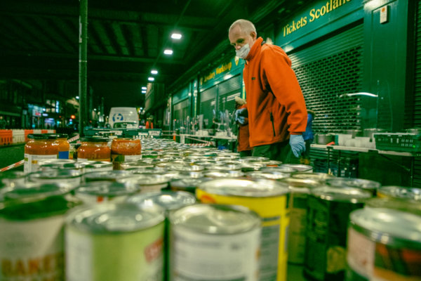 Table of tinned food